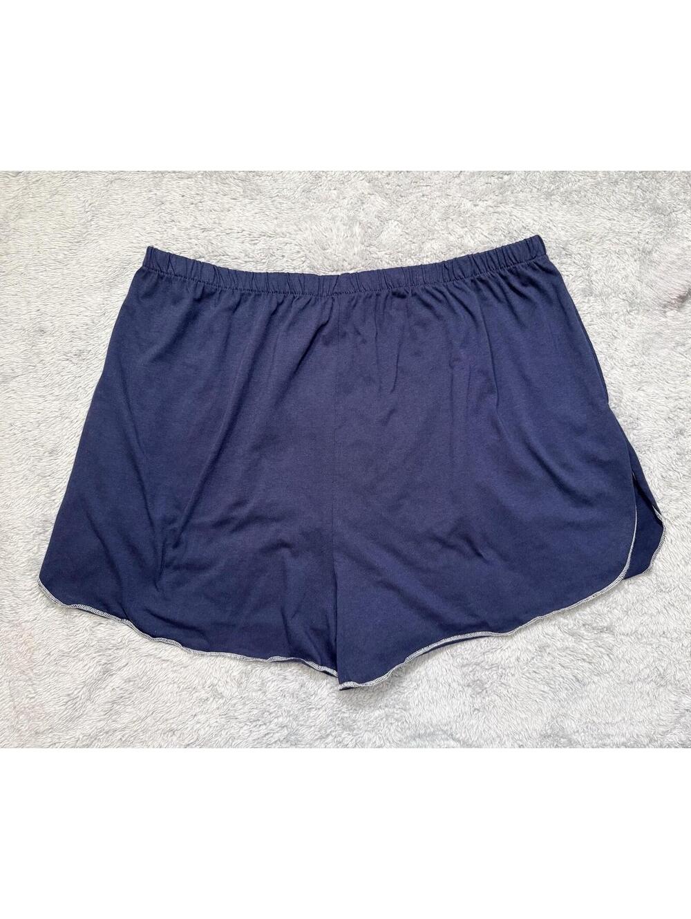 Women's AC/DC Pull-On Pocket Graphic Shorts - Navy Blue 1X - Picture 2 of 9